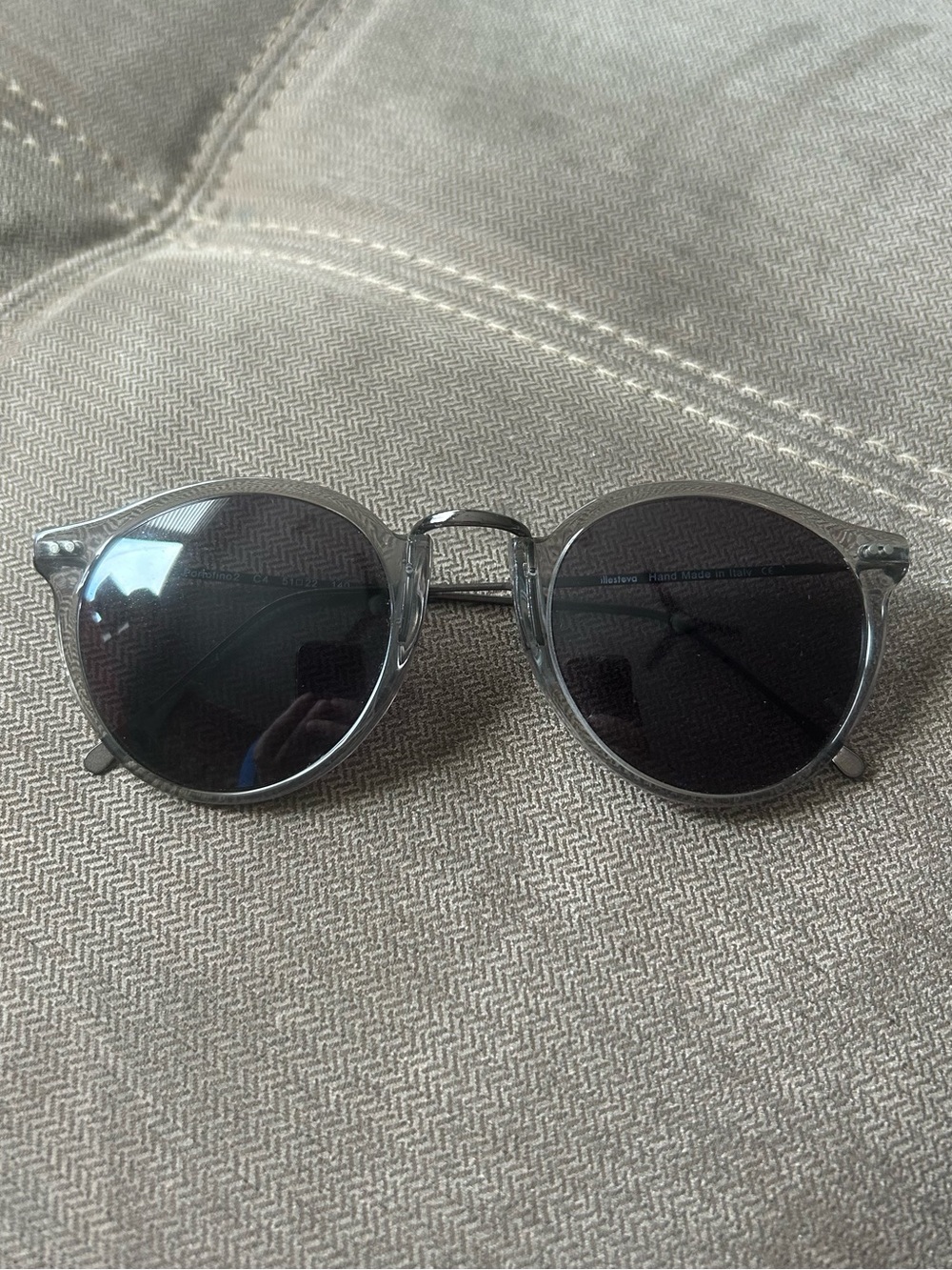 illesteva Portofino II Round Metal & Acetate Sunglasses